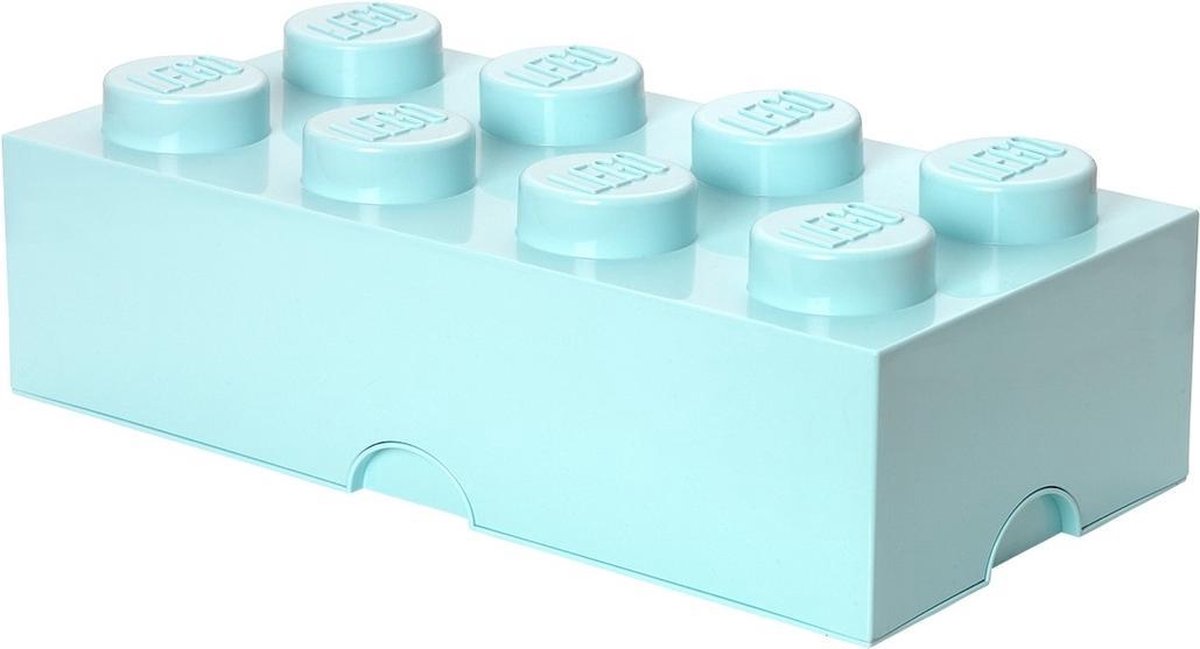 Lego Brick 8 Opbergbox - Licht - Blauw