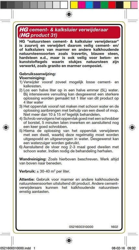 Hg Natuursteen Cement & Kalksluier Verwijderaar