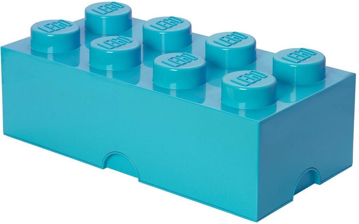 Lego Brick 8 Opbergbox - Azur - Turquoise