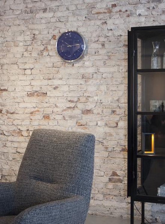 Nextime Wandklok 60 Minutes Ø33 Metaal - Blauw