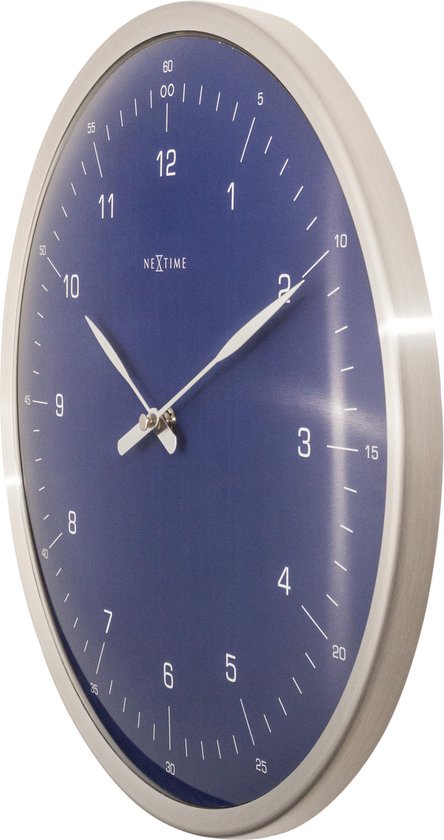 Nextime Wandklok 60 Minutes Ø33 Metaal - Blauw