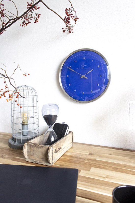 Nextime Wandklok 60 Minutes Ø33 Metaal - Blauw
