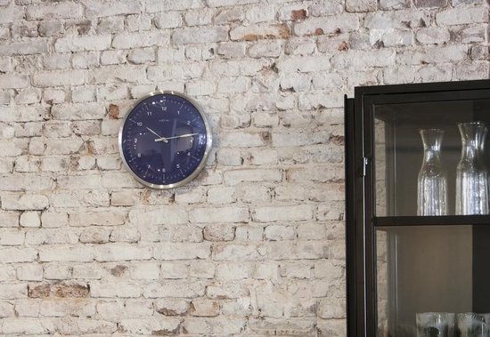 Nextime Wandklok 60 Minutes Ø33 Metaal - Blauw