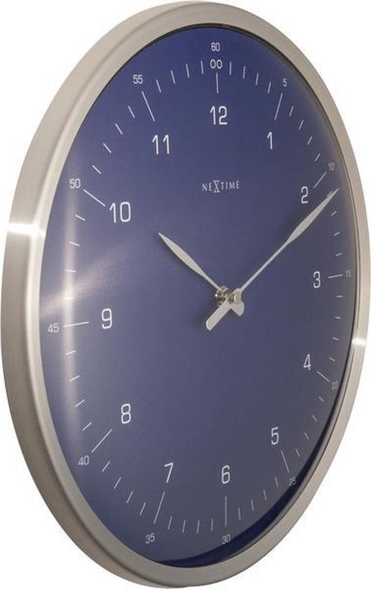 Nextime Wandklok 60 Minutes Ø33 Metaal - Blauw