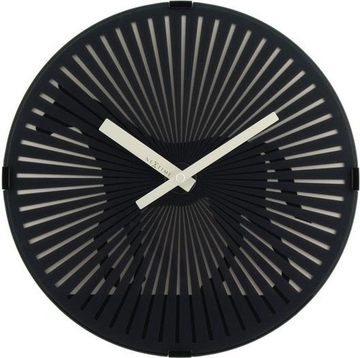 Nextime Wandklok Horse Ø30,5 Plastic Motion - Zwart