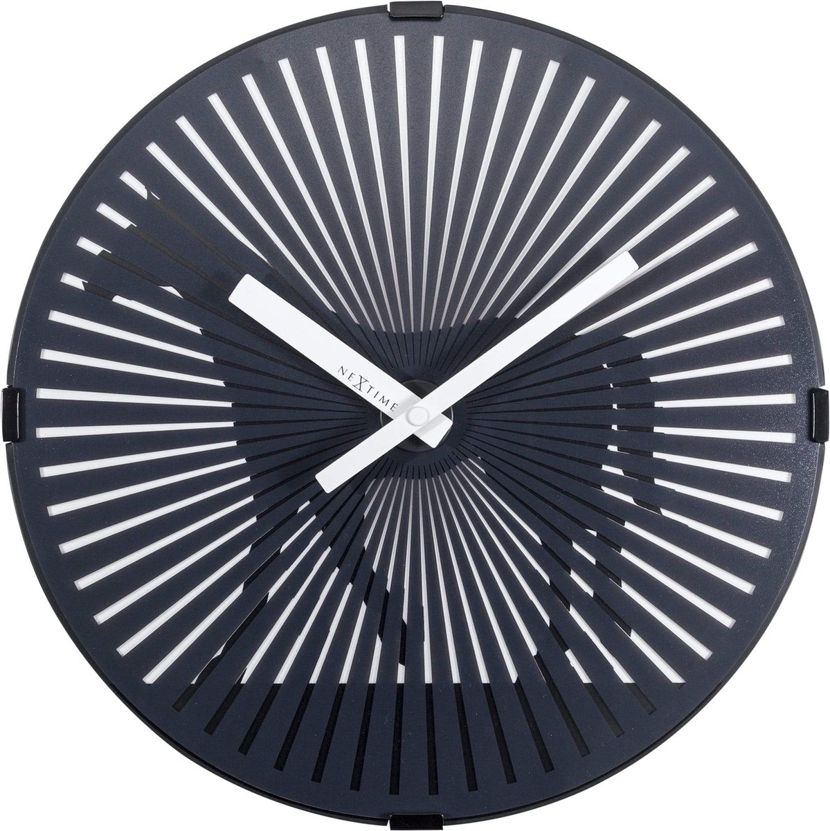 Nextime Wandklok Horse Ø30,5 Plastic Motion - Zwart