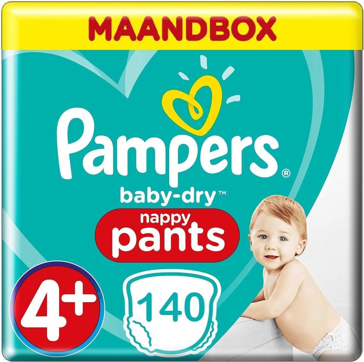 Pampers Baby Dry Pants Maat 4+ - 140 Luierbroekjes Maandbox