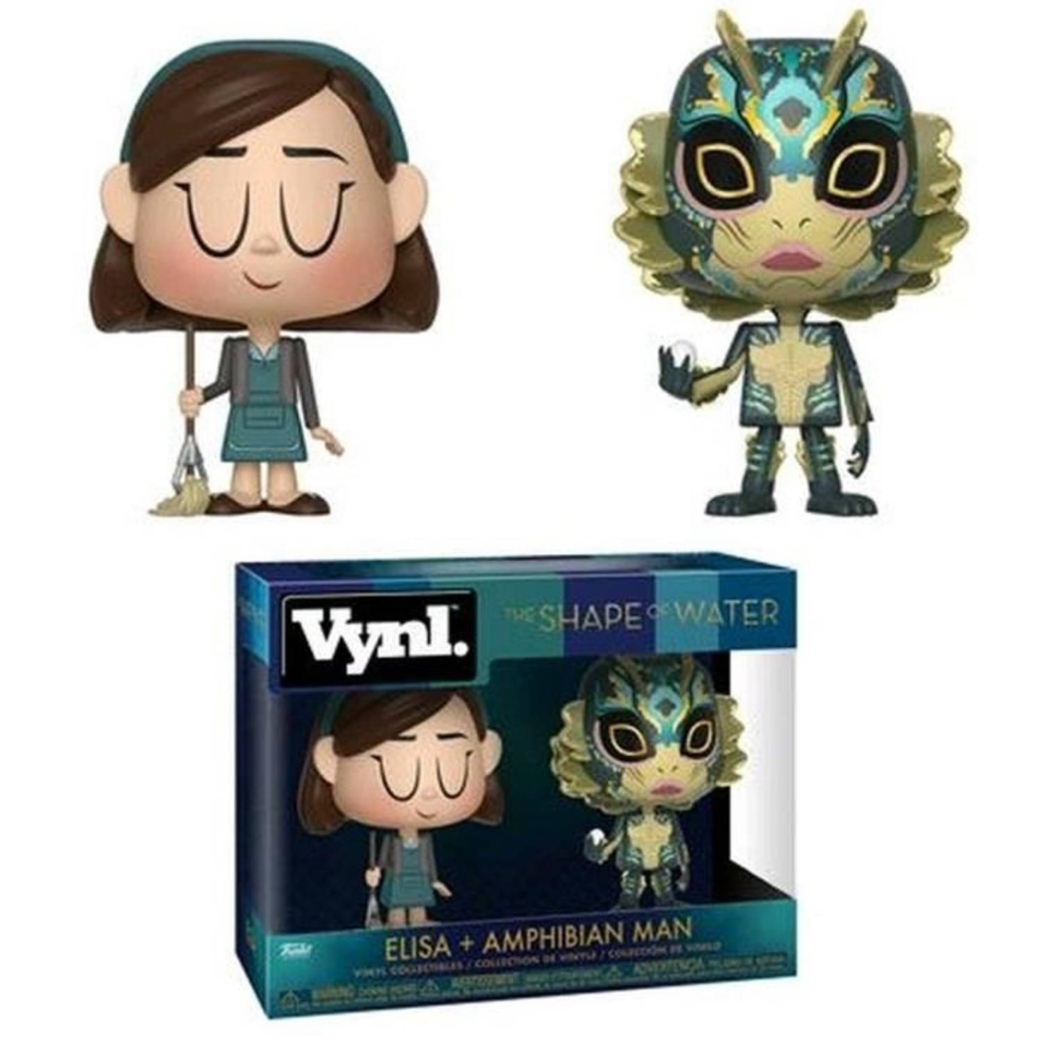 Funko 2 Beeldjes Vynl The Shape Of Water: Elisa & The Frog Man