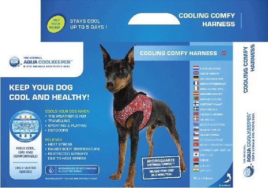 Aqua Coolkeeper Cooling Comfy Harnass Pacific Blue