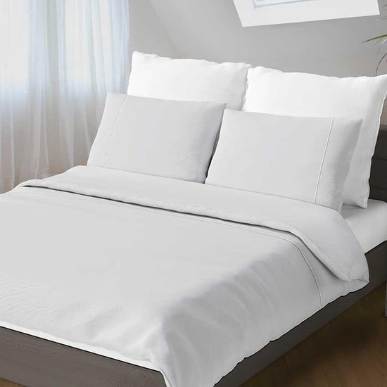 Romanette Flanellen Dekbedovertrek Duchesse Zilver/-200 X 200/220 Cm - Grijs