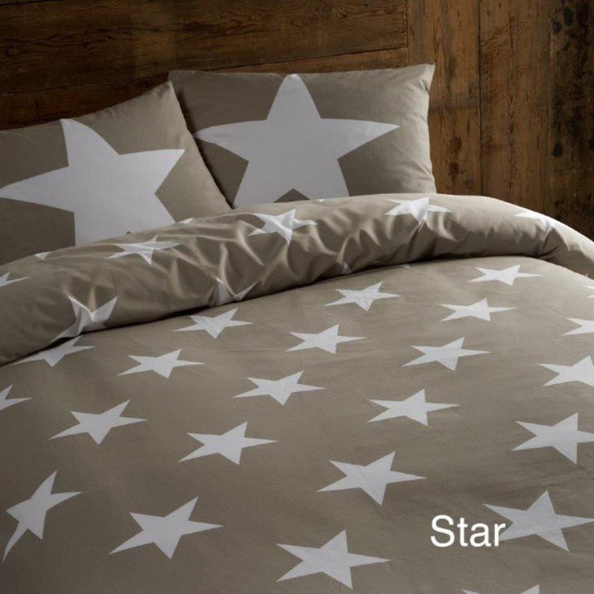 Day Dream Dekbedovertrek Stars Zand-240 X 200/220 Cm - Bruin