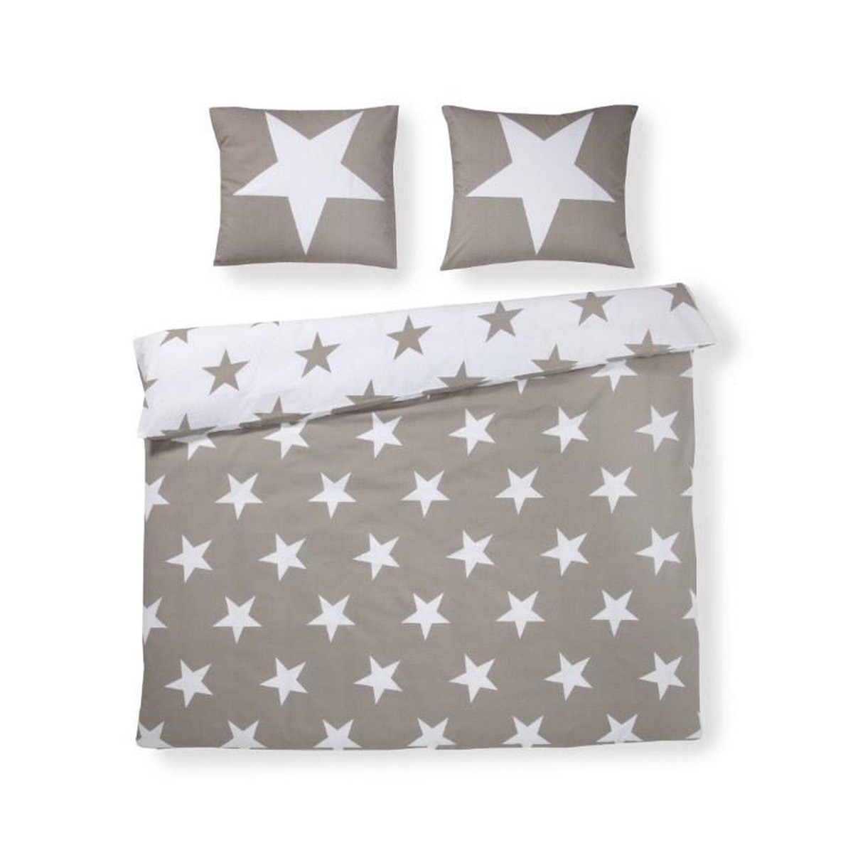 Day Dream Dekbedovertrek Stars Zand-240 X 200/220 Cm - Bruin