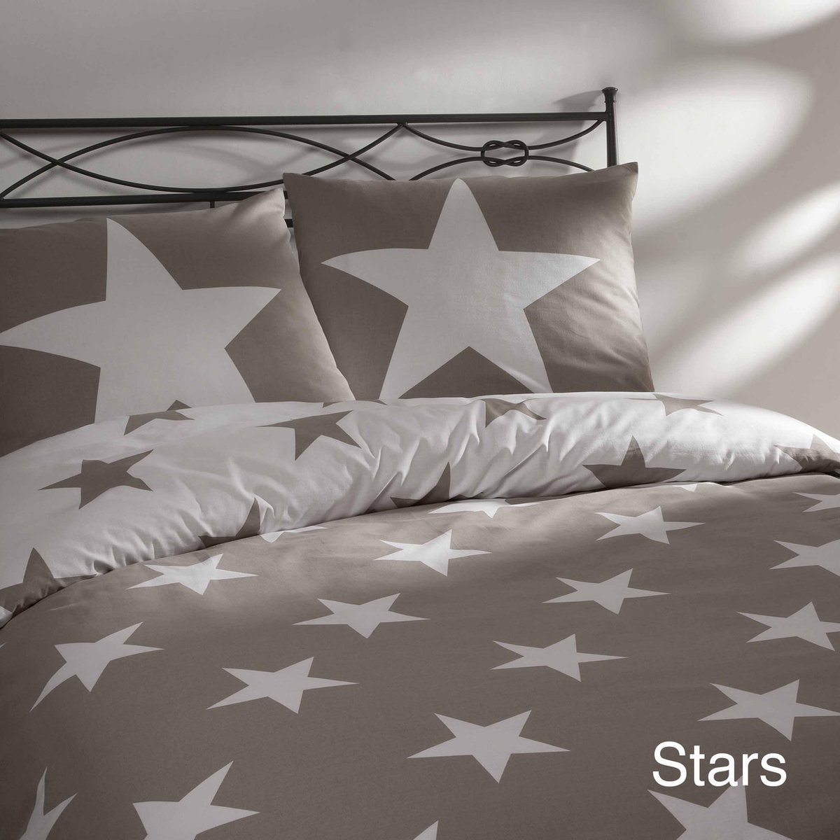 Day Dream Dekbedovertrek Stars Zand-240 X 200/220 Cm - Bruin