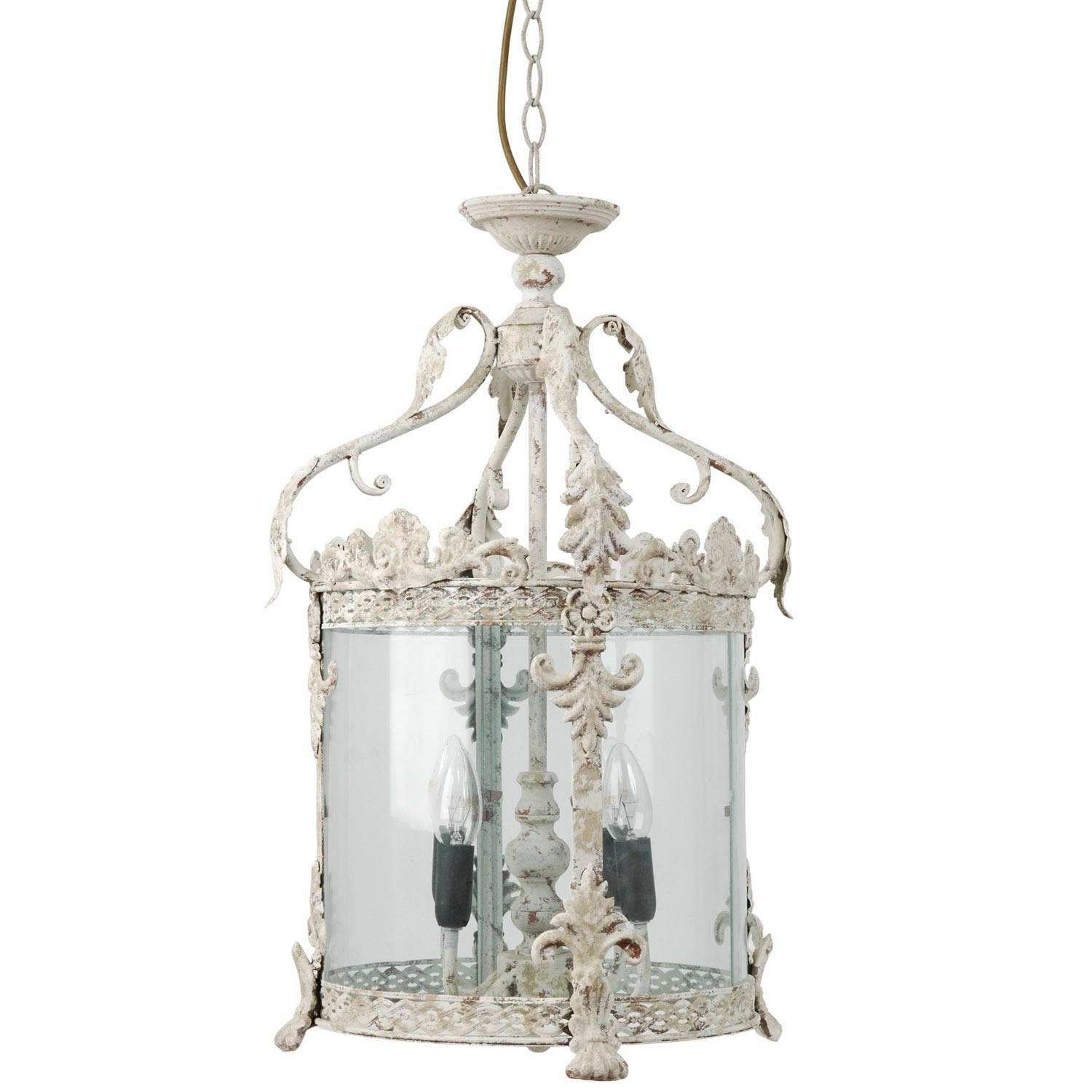 Clayre & Eef Hanglamp ø 32x132 Cm 4x E14 -,, Ivory - Ijzer - Bruin