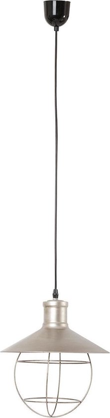 Clayre & Eef Hanglamp ø 27x31 Cm E27/60w - Zilver - Ijzer - Wit