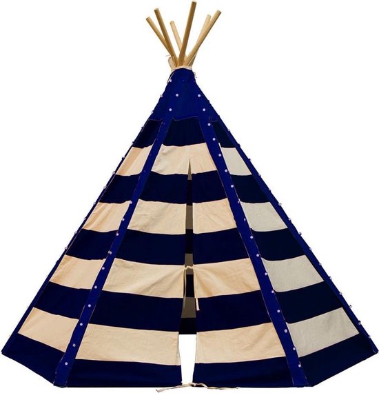 Tipi Tent Lumo Met Led-verlichting -/wit - Blauw