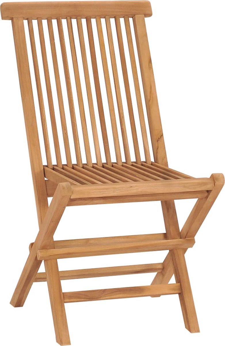 Vidaxl Tuinstoelen Inklapbaar 2 St Massief Teakhout - Bruin