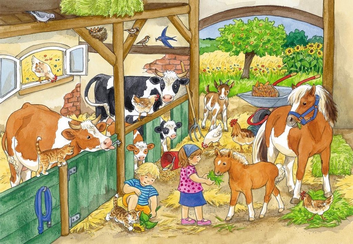 Ravensburger Puzzel Vrolijk Boerderijleven - 2 X 24 Stukjes