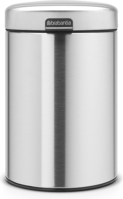 Brabantia Newicon Wandafvalemmer 3 Liter Met Kunststof Binnenemmer - Matt Steel - Silver