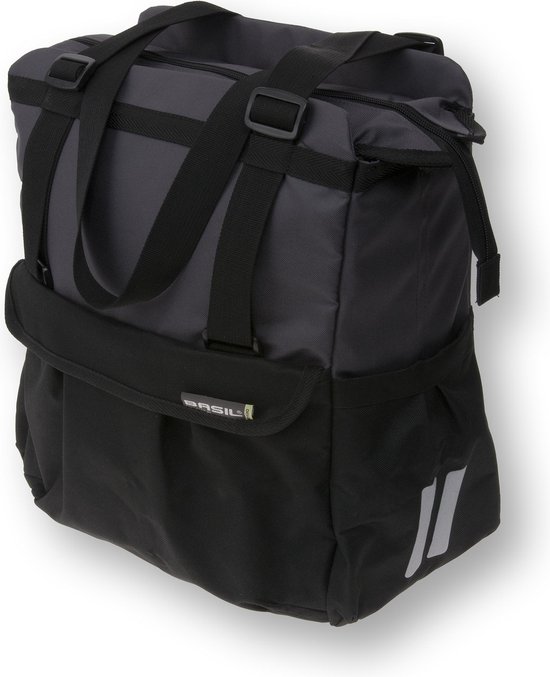 Basil Shopper Xl 20 Liter/grijs - Zwart