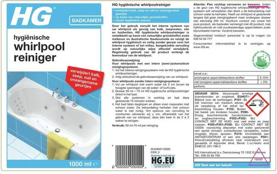 Hg Hygiënische Whirlpoolreiniger 1,0l