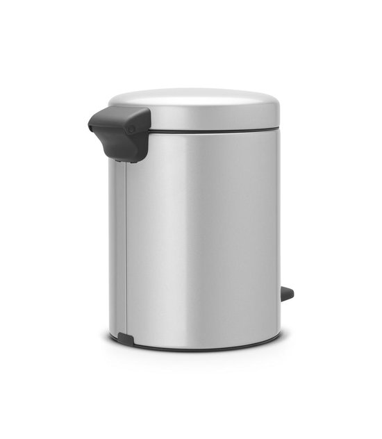 Brabantia Newicon Pedaalemmer 5 Liter Met Kunststof Binnenemmer - Metallic Grey - Silver