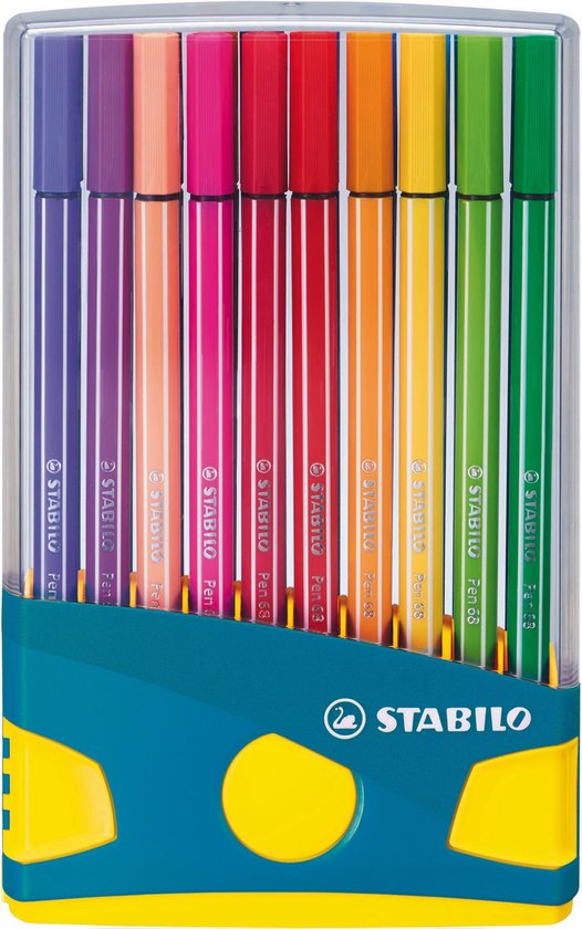 Stabilo 68 Viltstiften - 20 Stuks - - Blauw