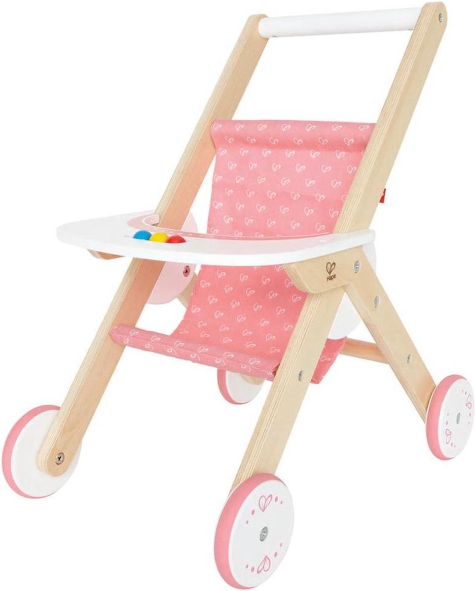 Hape Houten Stroller - Roze