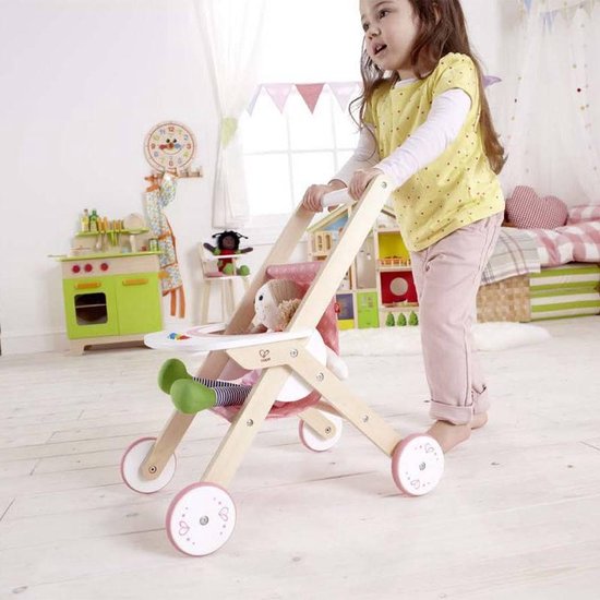 Hape Houten Stroller - Roze