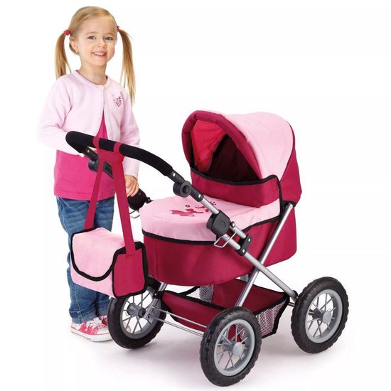 Bayer Poppenwagen Trendy/roze 67 Cm - Rood