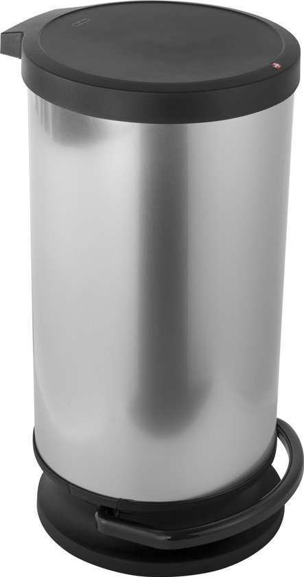 Rotho Paso Pedaalemmer - 30 Liter - Metallic - Silver