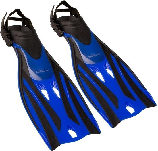 Waimea Zwemvliezen Verstelbaar Junior/zwart Maat 32-36 - Blauw