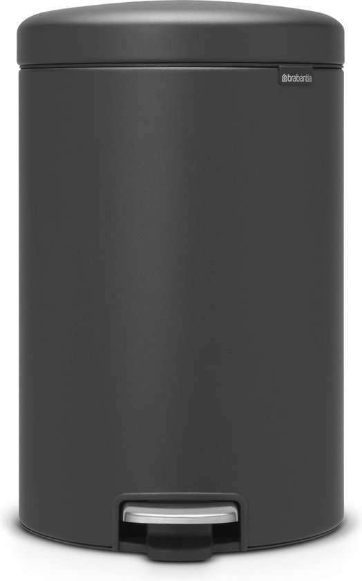 Brabantia Newicon Pedaalemmer 20 Liter Met Kunststof Binnenemmer - Mineral Infinite Grey - Grijs