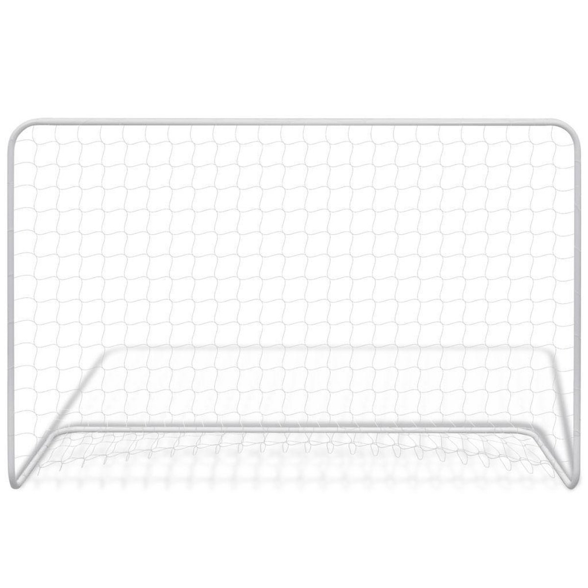 Vidaxl Voetbaldoel Met Net 182x61x122 Cm Staal - Wit