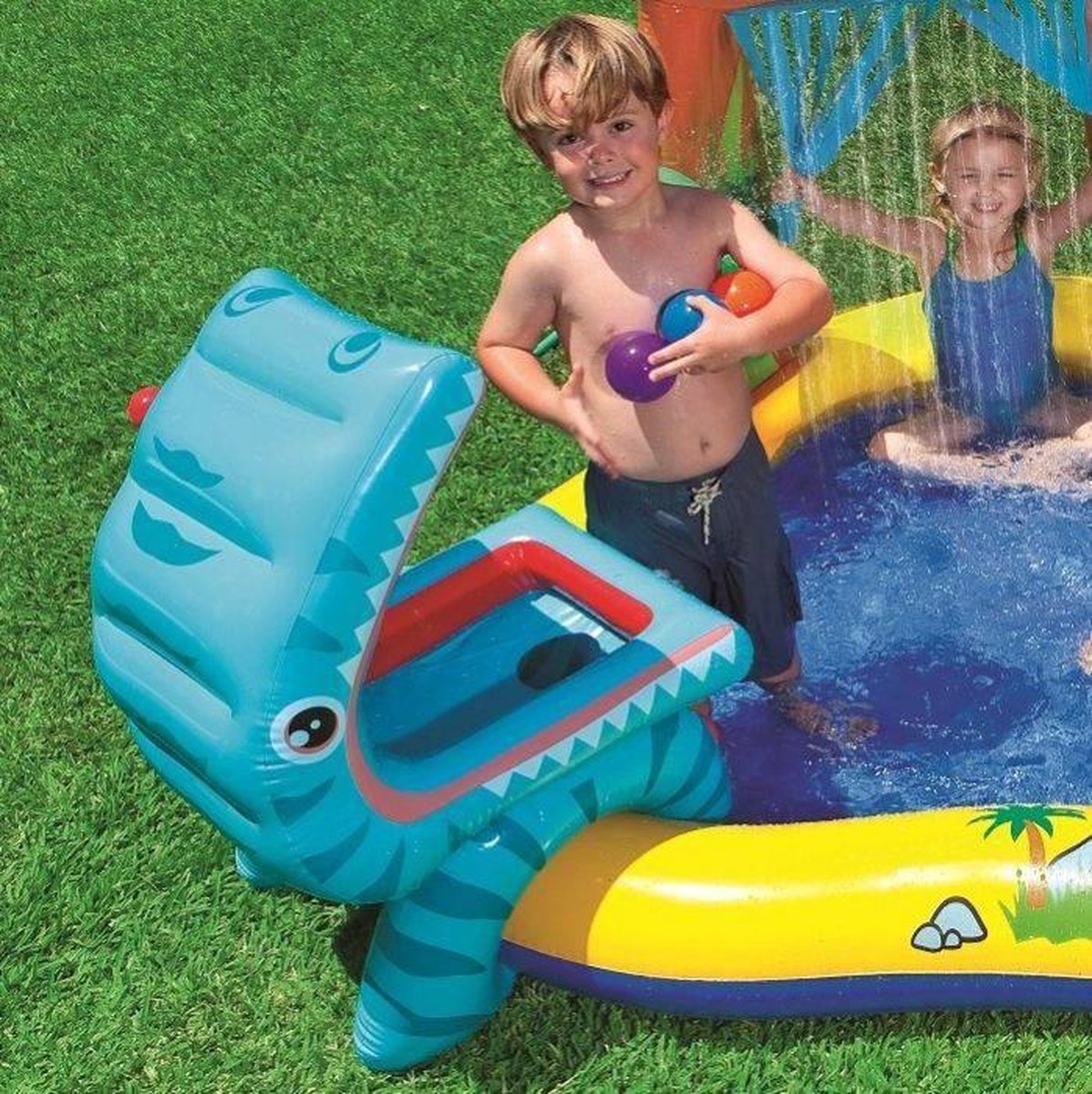 Intex Dino Speelcentrum Opblaaszwembad - 249 X 191 X 109 Cm