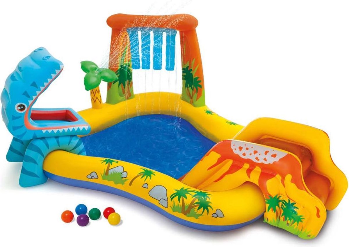 Intex Dino Speelcentrum Opblaaszwembad - 249 X 191 X 109 Cm