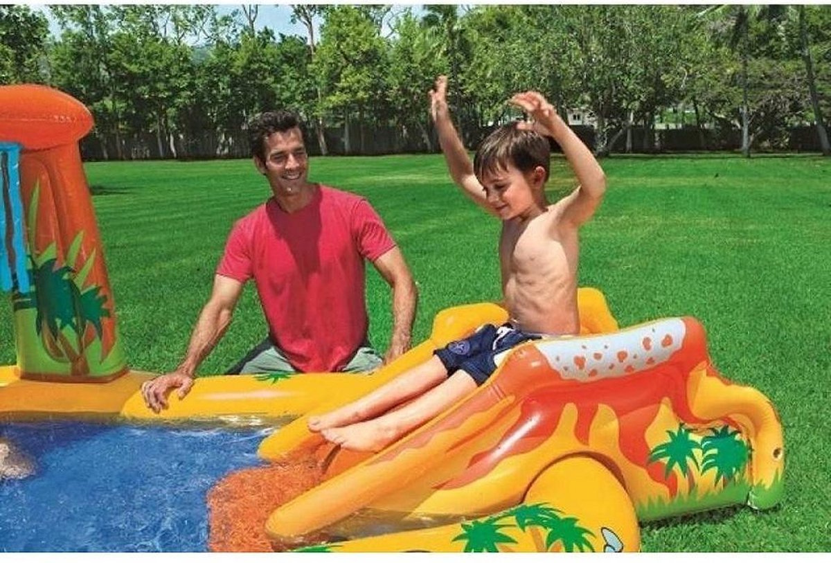 Intex Dino Speelcentrum Opblaaszwembad - 249 X 191 X 109 Cm