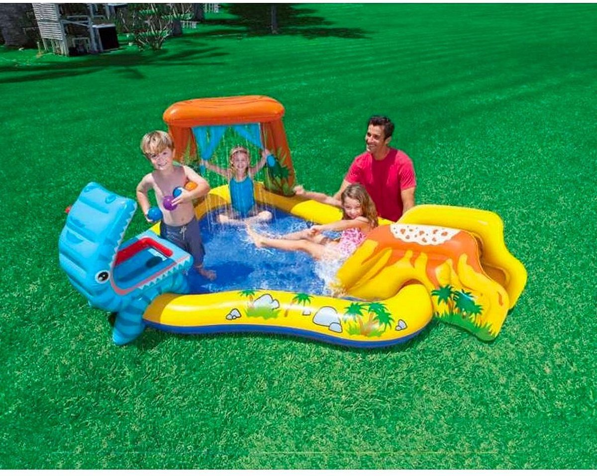 Intex Dino Speelcentrum Opblaaszwembad - 249 X 191 X 109 Cm