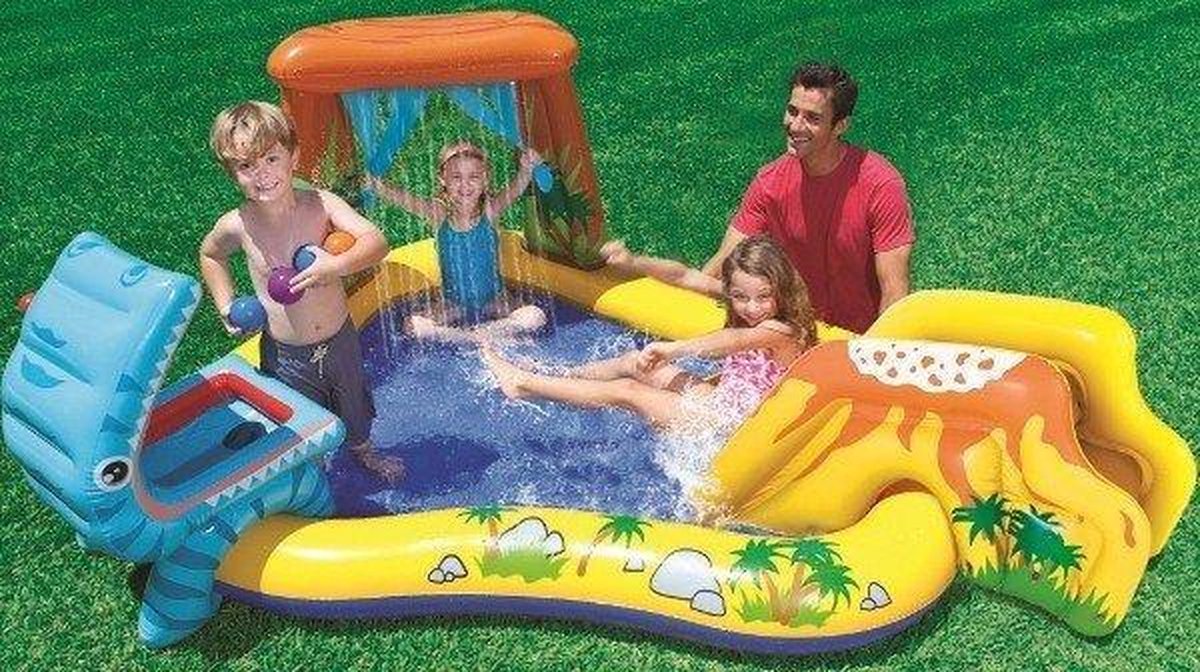 Intex Dino Speelcentrum Opblaaszwembad - 249 X 191 X 109 Cm