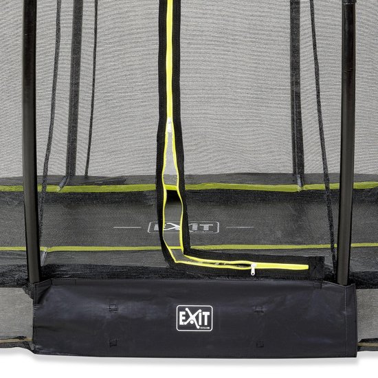 EXIT Toys Silhouette Ground Ingegraven Trampoline Met Veiligheidsnet - 244 Cm - - Zwart