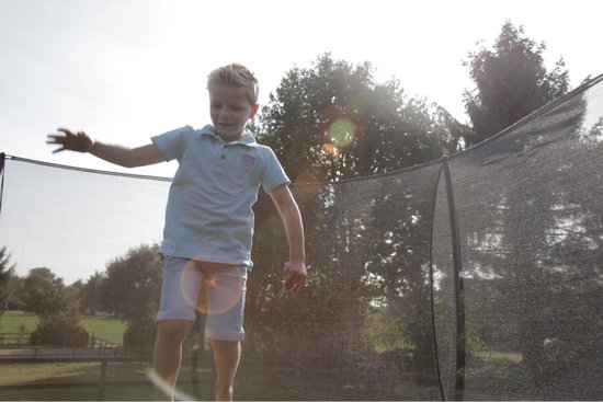 EXIT Toys Silhouette Ground Ingegraven Trampoline Met Veiligheidsnet - 244 Cm - - Zwart