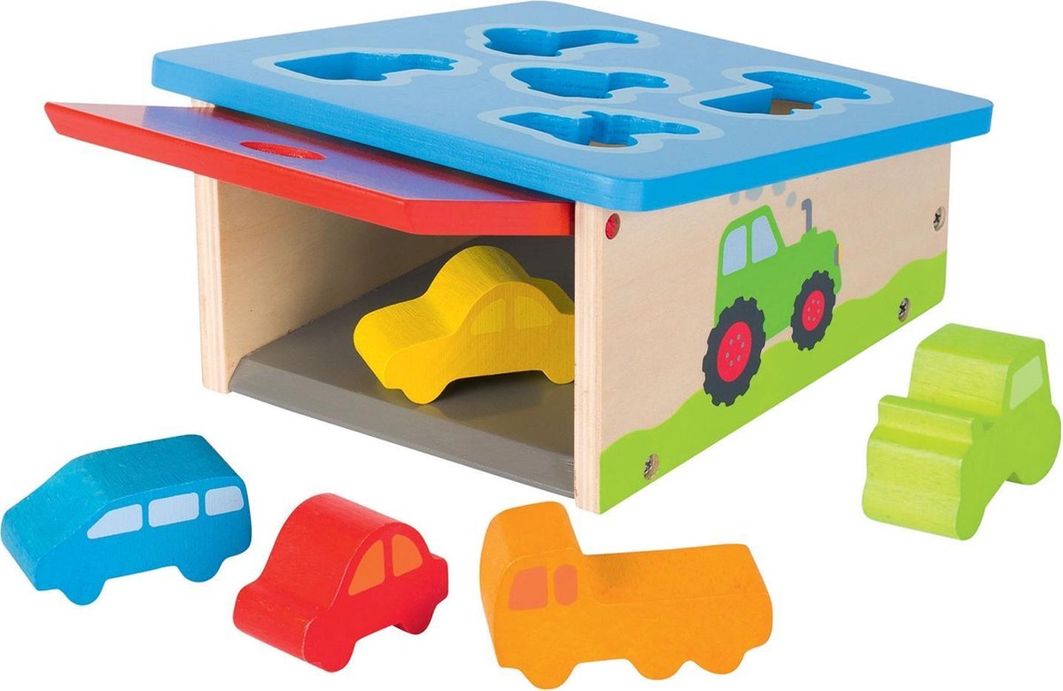 Goki Vormensorteerder Voertuigen Hout 5-delig