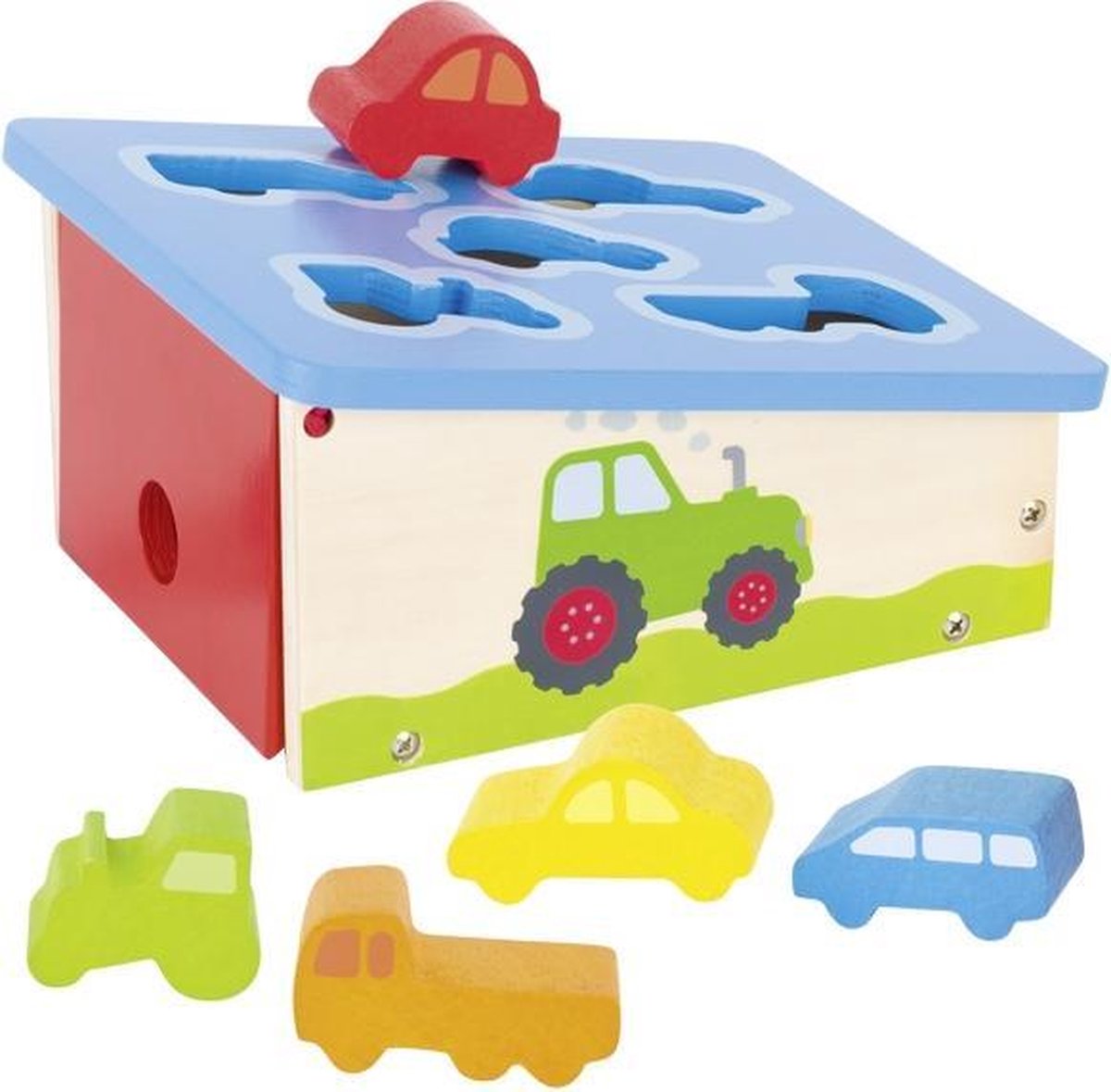 Goki Vormensorteerder Voertuigen Hout 5-delig