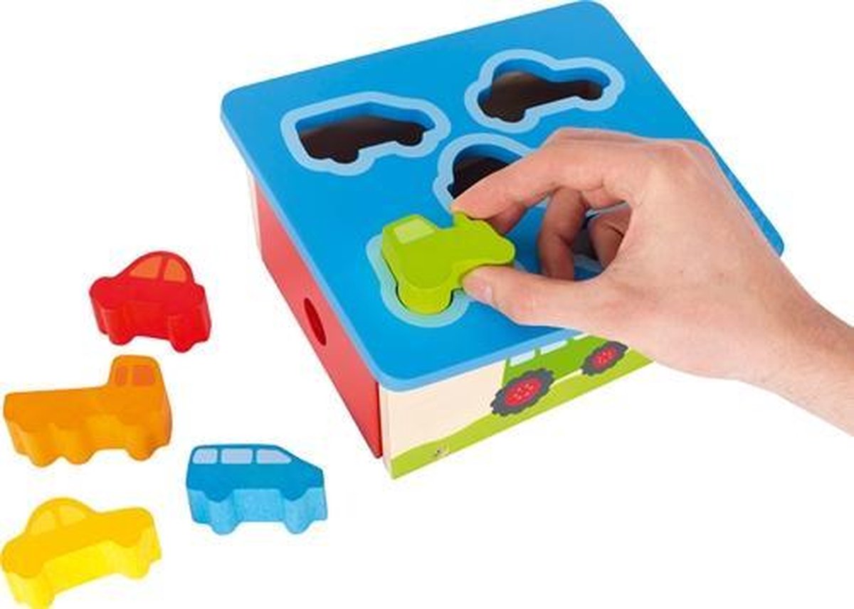 Goki Vormensorteerder Voertuigen Hout 5-delig