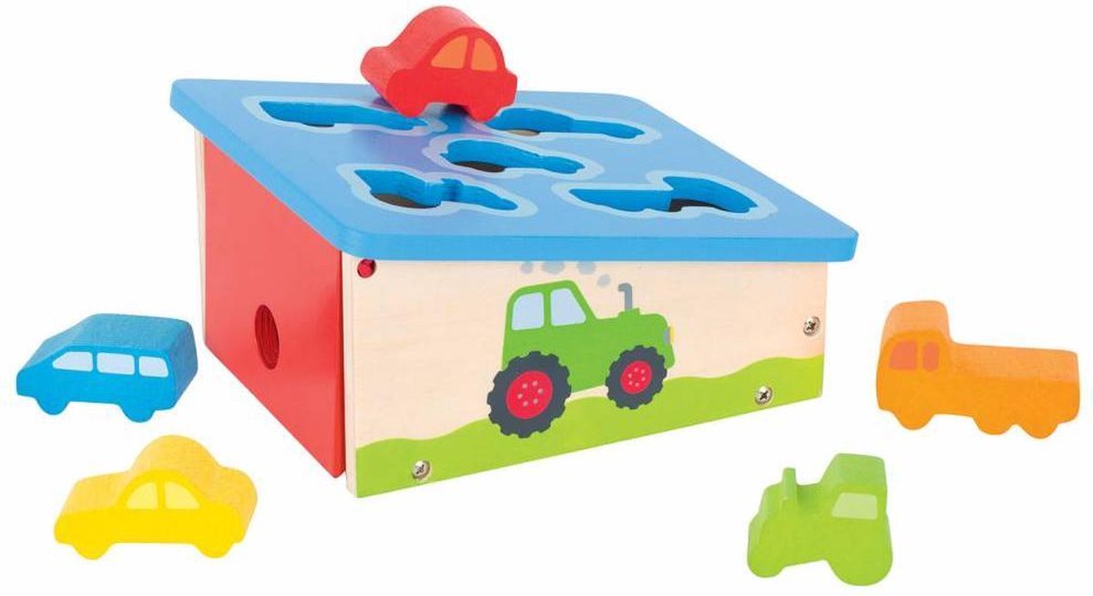 Goki Vormensorteerder Voertuigen Hout 5-delig