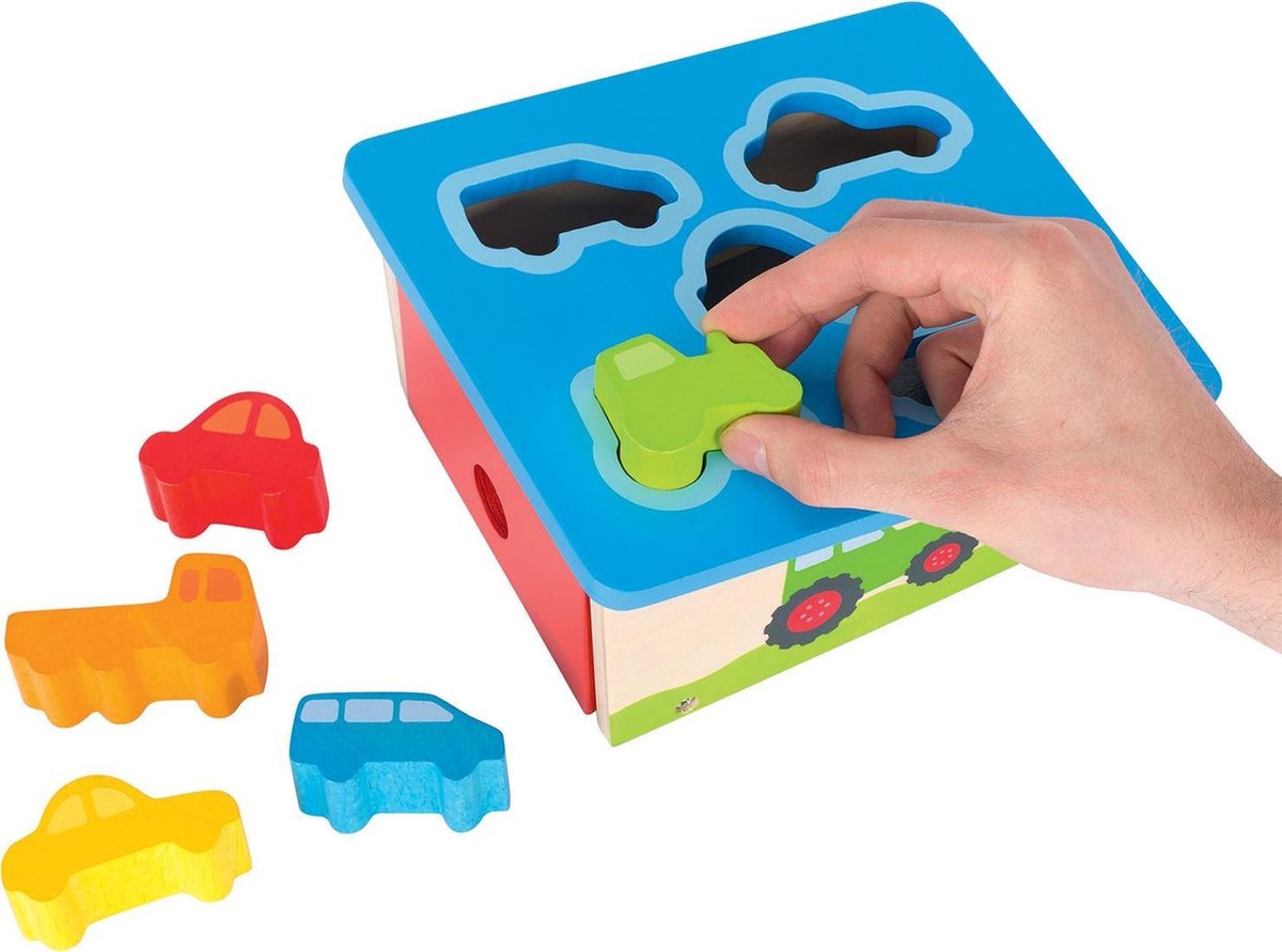 Goki Vormensorteerder Voertuigen Hout 5-delig