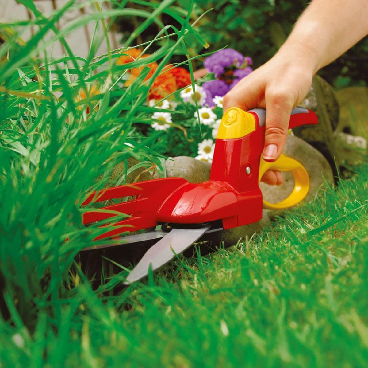 WOLF-Garten Professional Grasschaar Draaibaar 180° - Grijs