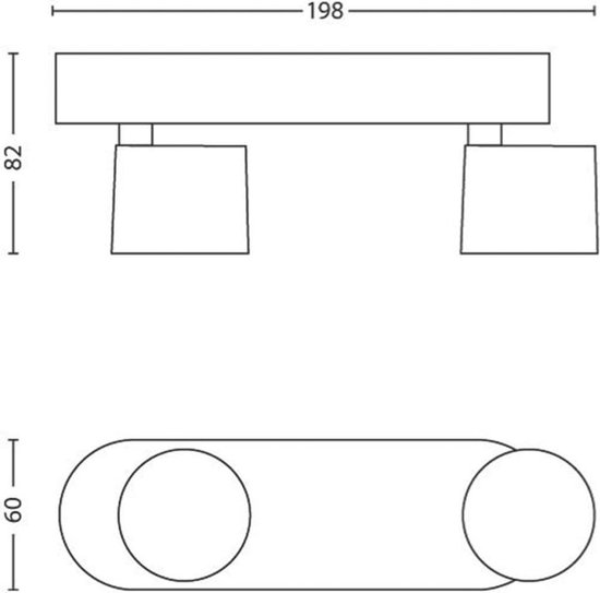 Philips Spot 2x3w Selv Star - Wit