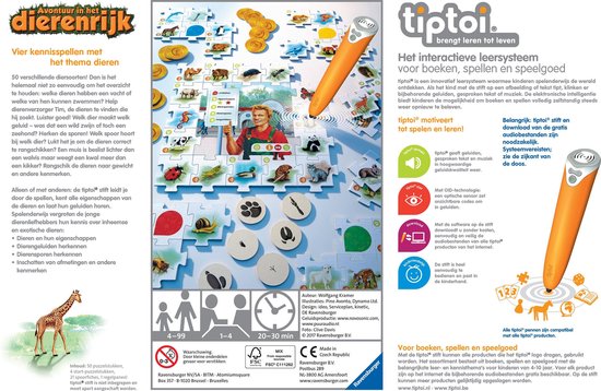 Ravensburger Tiptoi - Spel - Avontuur In Het Dierenrijk