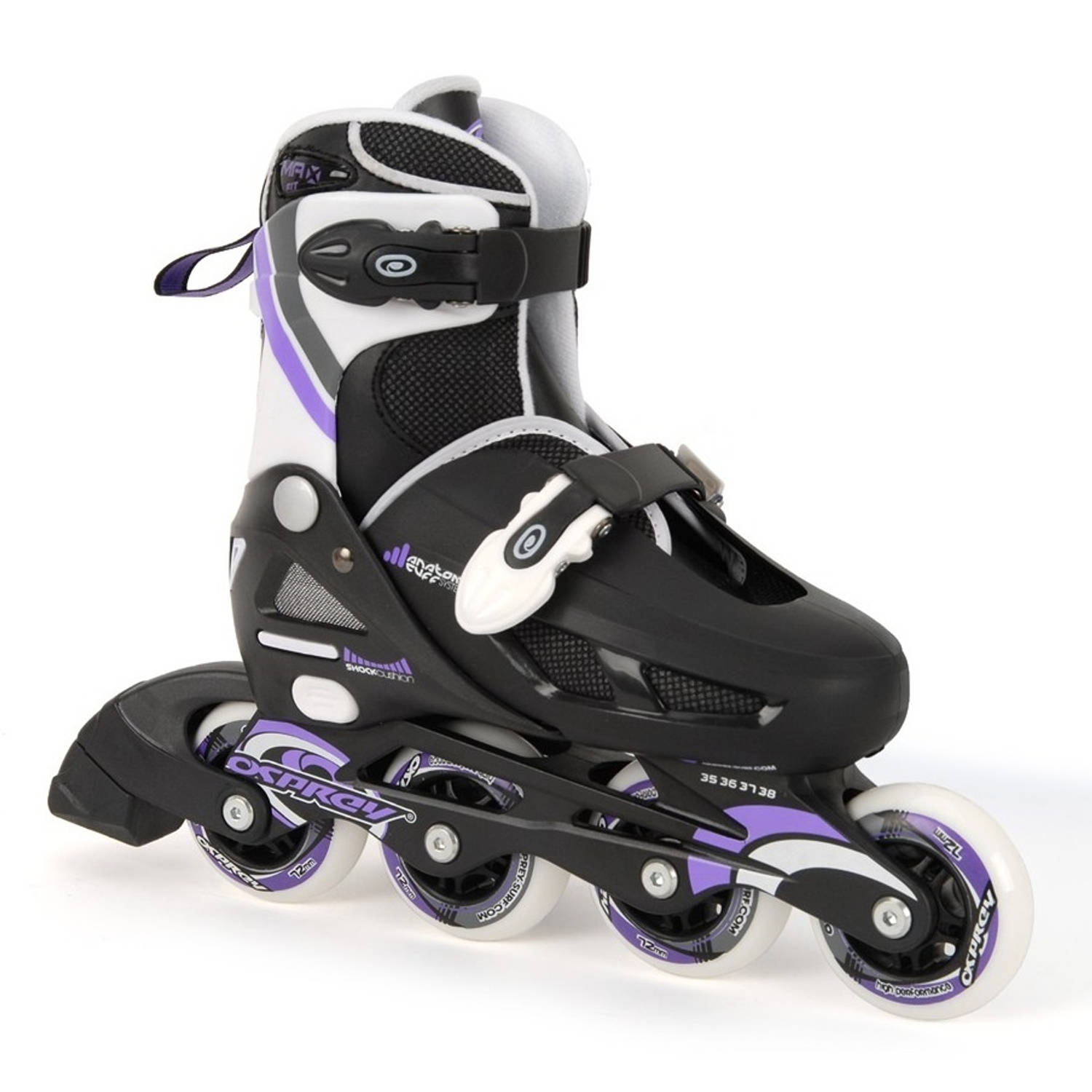 Osprey Inline Skates Meisjes Verstelbaar Maat 33-37 - Zwart